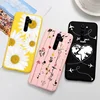 Marbre Belle TPU Pour Xiaomi Redmi Note 8 Pro T Carte Du Monde Étuis De Téléphone En Silicone Chat Plume Capas TPU Souple Fundas Couverture ► Photo 2/6