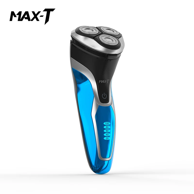 MAX-T RMS7109 Электробритва Моющаяся перезаряжаемая 110-240 в 3D Тройное Лезвие Уход за лицом электрическая бритвенная машинка для стрижки бороды для мужчин - Цвет: Синий