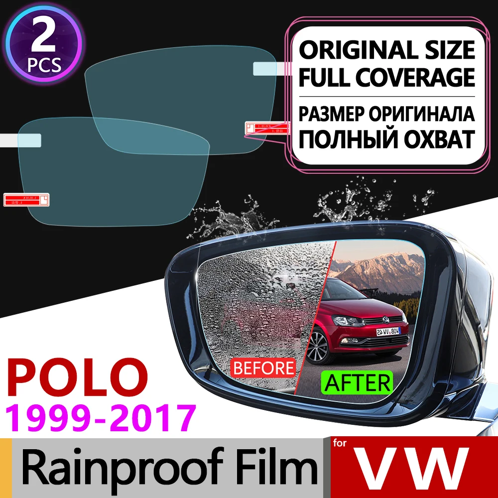 Для Volkswagen VW POLO 6N2 9N 9N3 6R 6C 1999- 3 4 5 полное покрытие противотуманная пленка зеркало заднего вида непромокаемые противотуманные аксессуары