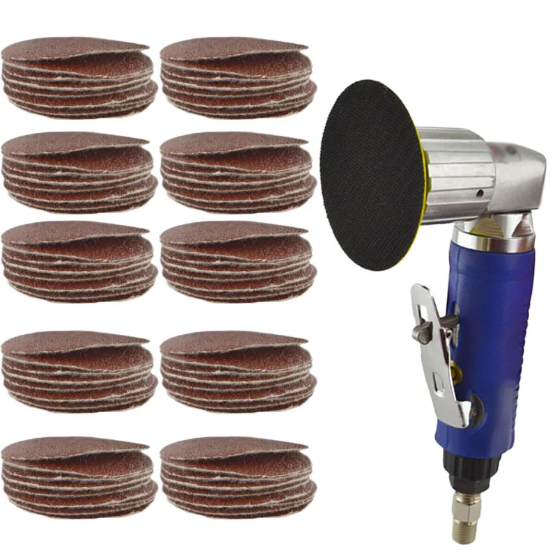 

2 Inch Air Angle Sander Grinder Polishing Machine 100 Sheets Of Mixed Sandpaper 15000 Rpm 1/4 BSP Polishing kit