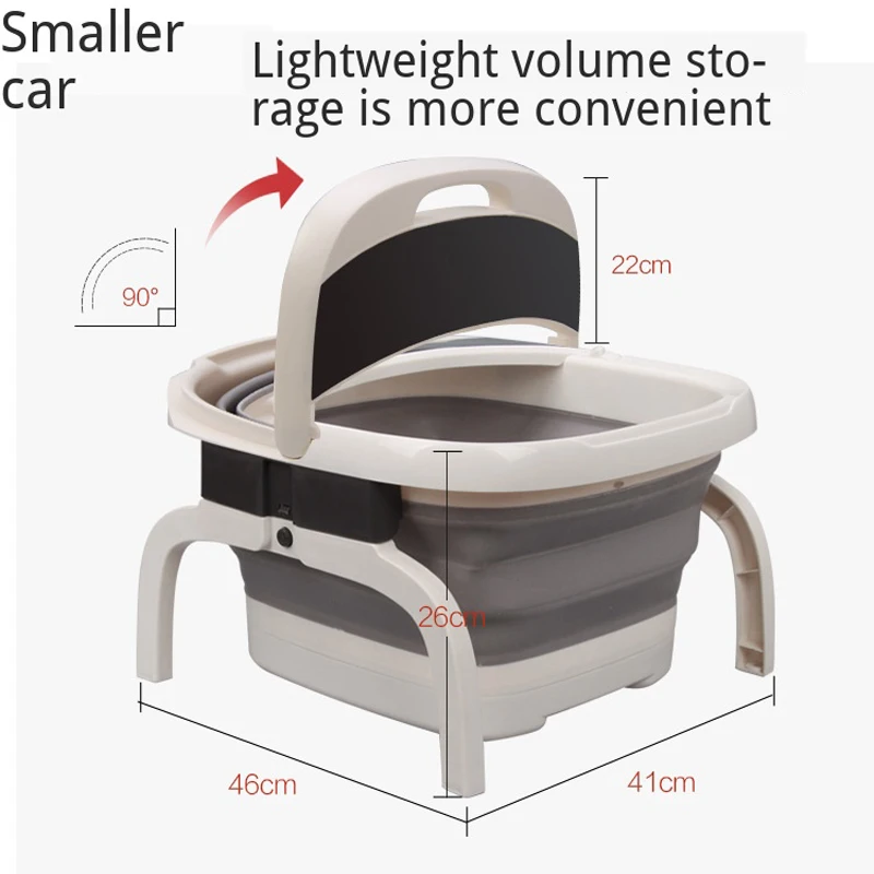 

Compressed Foldable Footbath Machine Foot Bath Foot Massager Red Light Therapy Bubble Massage Spa Enjoyment Ozone Sterilization