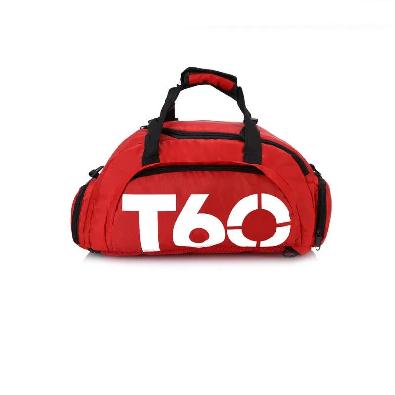 Новая брендовая мужская сумка для спортзала, женская, для фитнеса, водонепроницаемая, для улицы, отдельное пространство для обуви, сумка, рюкзак, скрытый рюкзак - Цвет: Redwhite