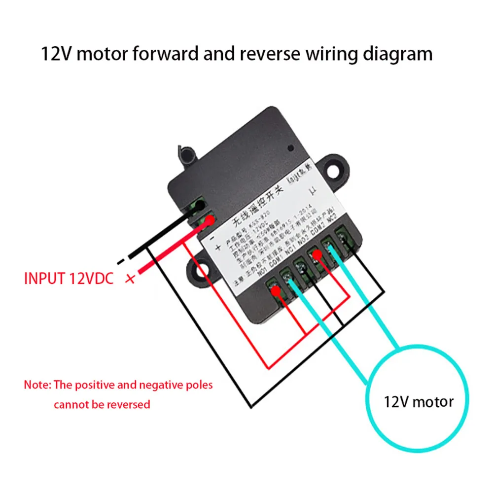 DC 12V/24V Wireless RF Remote Control Switch 433MHz Motor Forward Reverse  Steering Controller Module for Linear Actuator/Motor