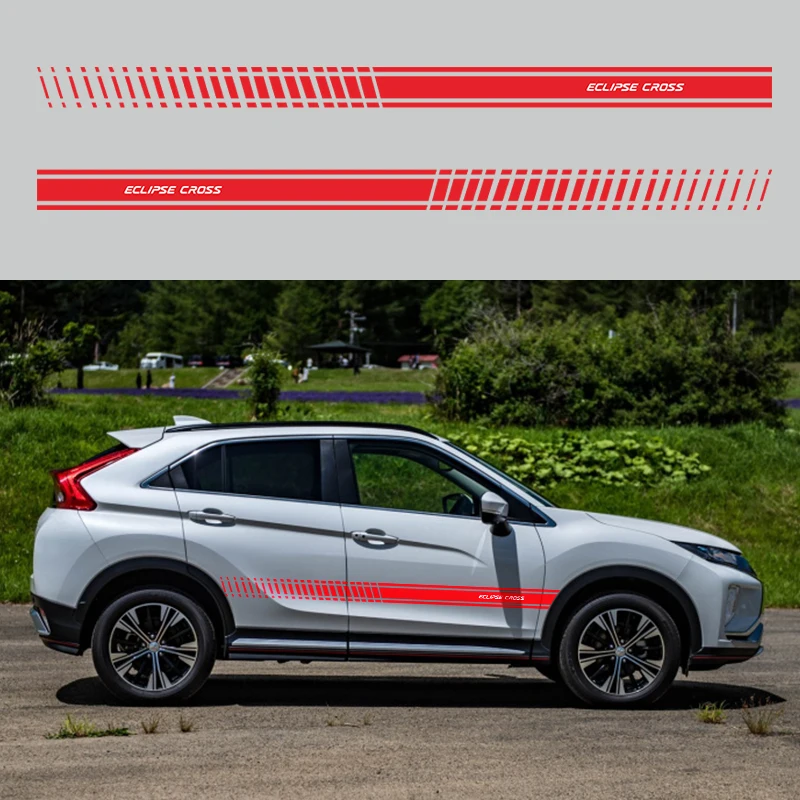 Спортивные гоночные полосы наклейки для Mitsubishi Eclipse Cross самоклеящиеся