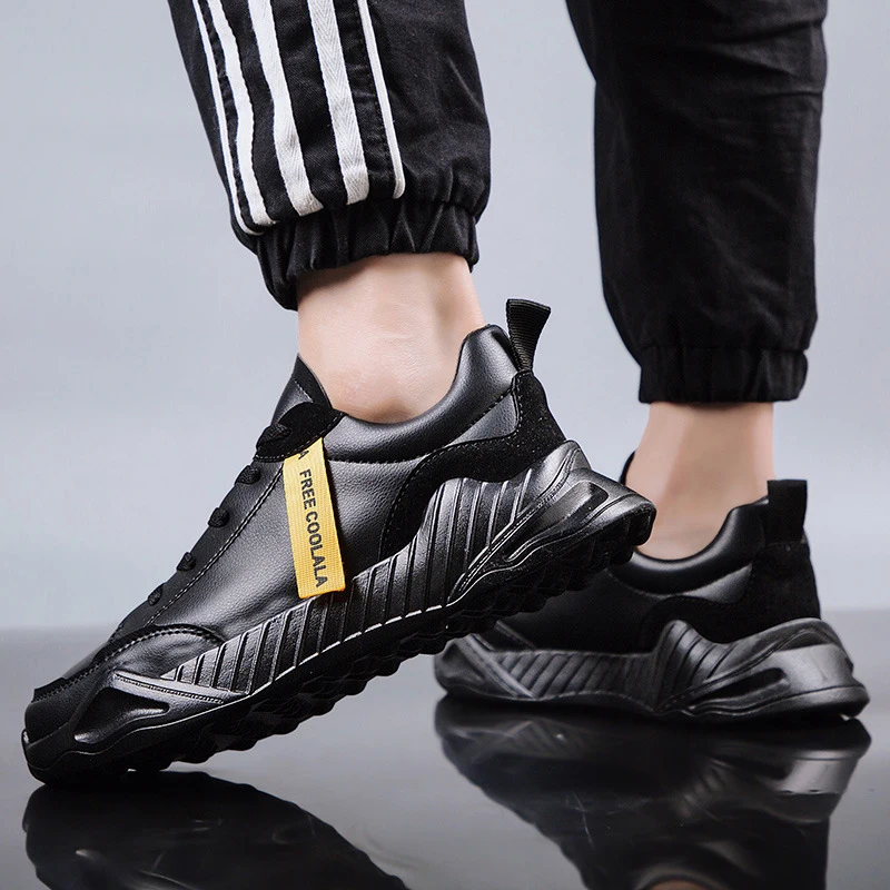 

Breathable Men Sneakers Male Thick bottom Shoes Adult Black White High Quality Comfortable Non-slip Soft Men Sports Shoes Summer