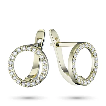 

Earrings in yellow gold with diamonds