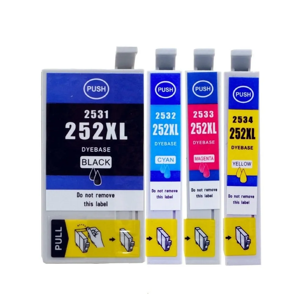 

Compatible For Ink Cartridges for Epson 252XL 252 27XL Workforce WF 3620 WF 3640 WF 7610 WF 7620 printer