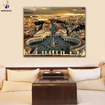 

DIY Painting by numbers Famous buildings in the Roman Forum picture coloring paints by numbers with kits for wall decor