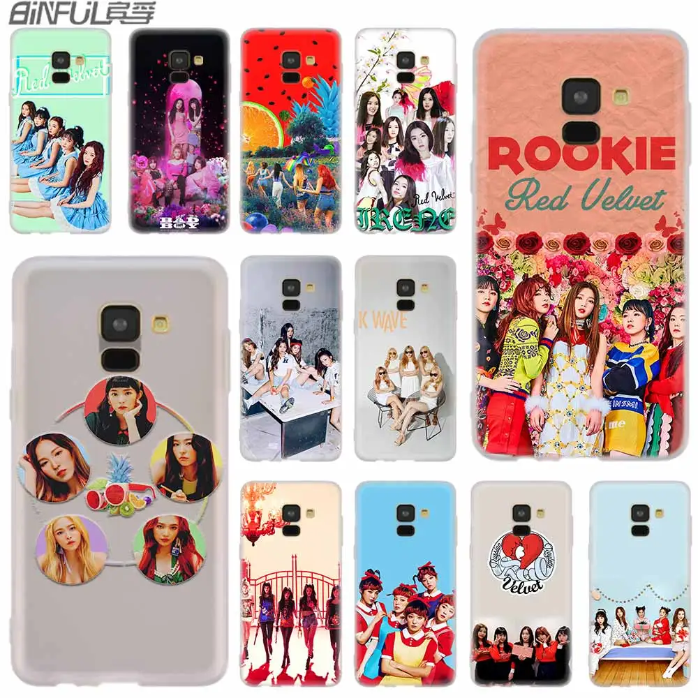 Красный бархатный силиконовый чехол для Samsung A52 A32 A12 A72 A42 A21S 5G A3 A5 A6 A7 A8 Plus 2018 |