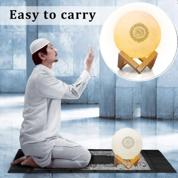 

Bluetooth Speaker Moon Lamp with Stand Smart APP Control Loudspeaker with Quran Recitation Translation Light S26 20 Dropship