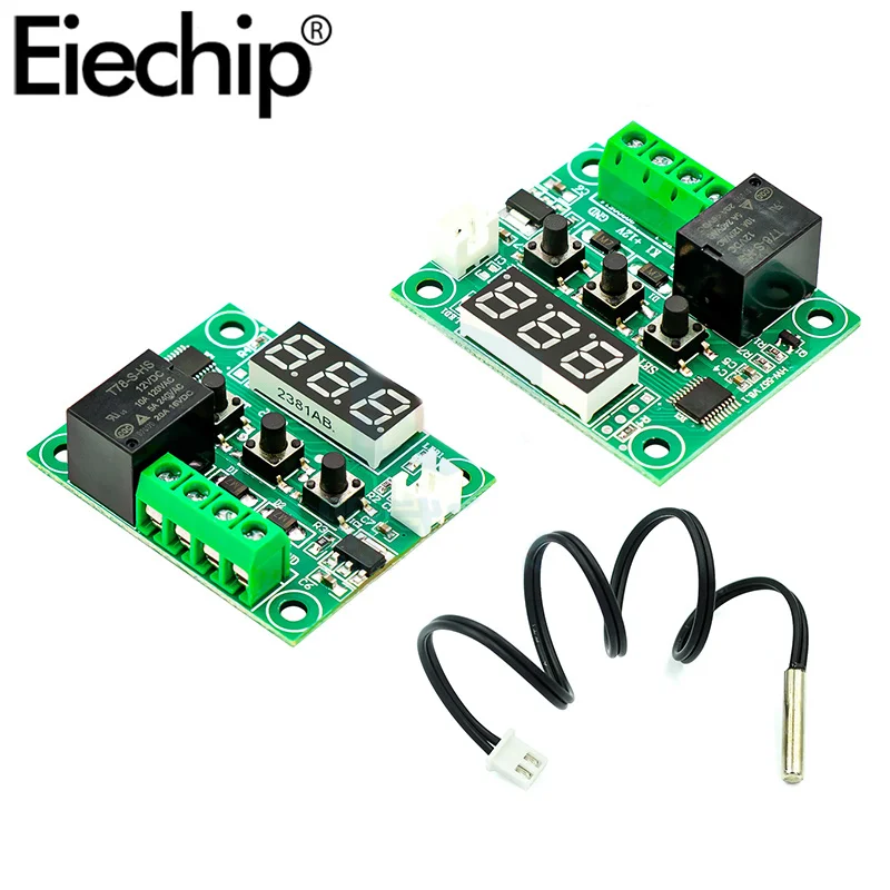 W1209 Thermometer Controller Temperature Module LED Digital Thermostat Switch with Waterproof sensor DC 12V For Arduino | Электронные