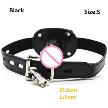 Sex Silicone Dildo Mouth Gag Toys with Leather Strap Locking Buckles For Couples Adults Games Slave Role Play Bdsm Bondage 6
