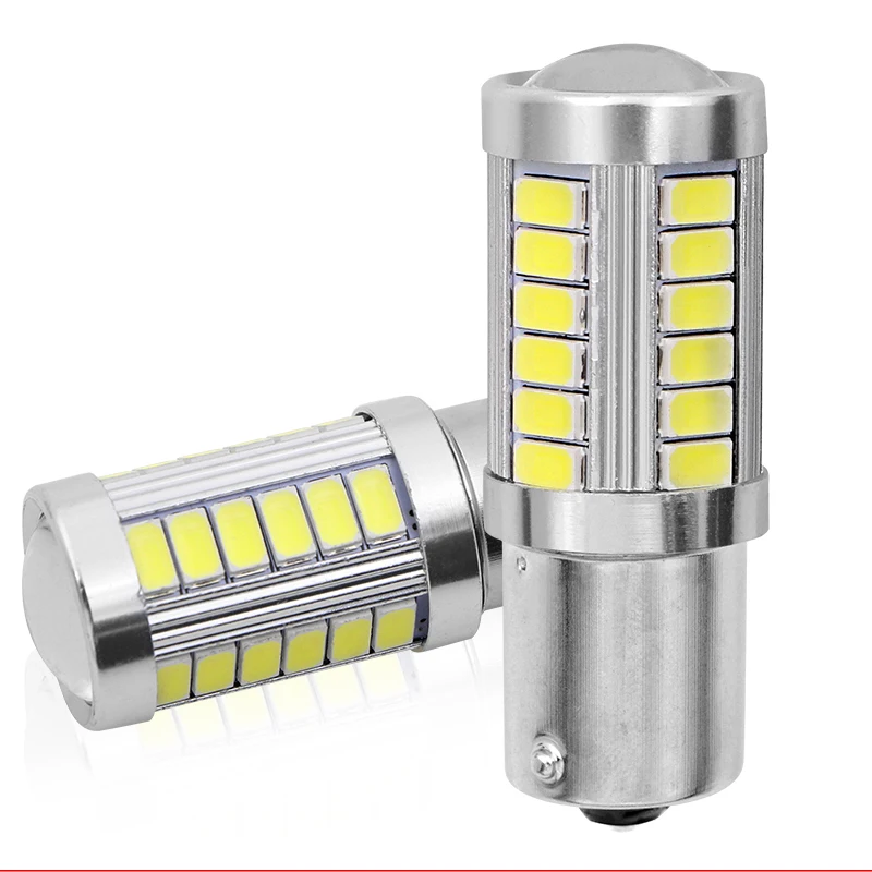 2 шт. стробоскоп мигающий P21W BA15S 1156 вспышка 33 SMD led 5630 авто лампы стоп сигнала лампы дневного света белый красный желтый