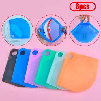 

6pcs Portable Face Masks Silica Gel Organizer Dustproof and Moisture-Proof Cover Holder Case Storage Bag Organizers #4
