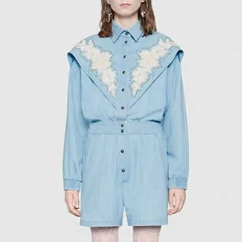 

Women Jumpsuits Top Quality Elegant Long Sleeve Fashion Beading Night Club Party Jumpsuits