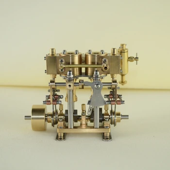 

NFSTRIKE Mini Brass Double Cylinder Reciprocating Engine Model Birthdaty Gifts 2019 New Arrival