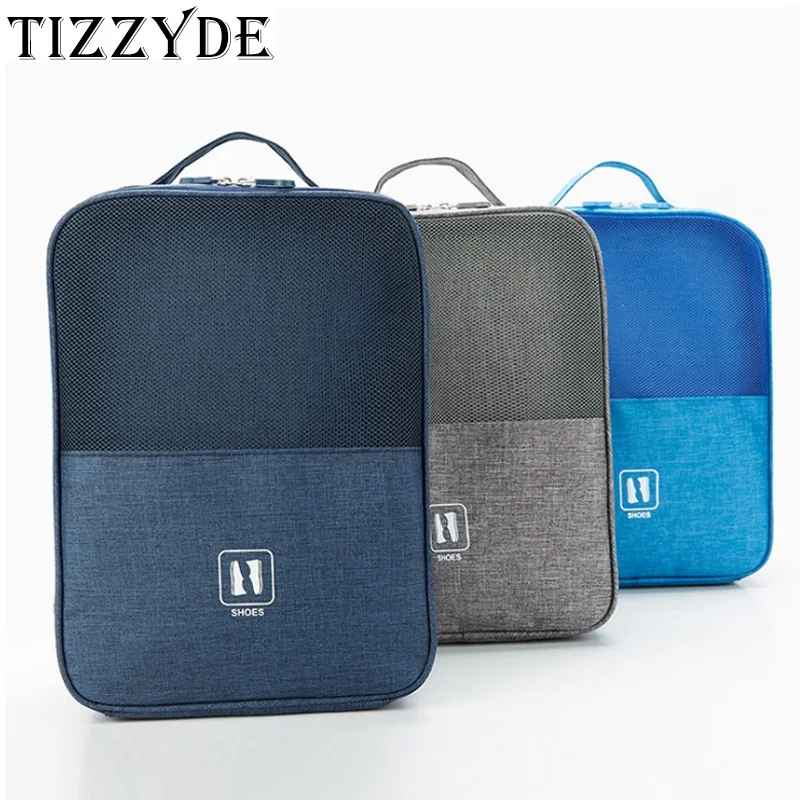 

3 Layers Travel Shoe Bag Portable Organizer Storage Bag For 3 Pairs Of Shoes Can Hung On The luggage NB483