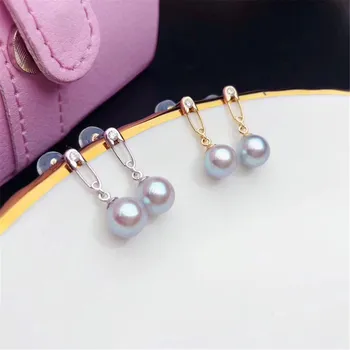 

DIY Pearl Stud Earrings Holder S925 Sterling Silver Earrings Settings Women DIY Earrings Jewelry Findings