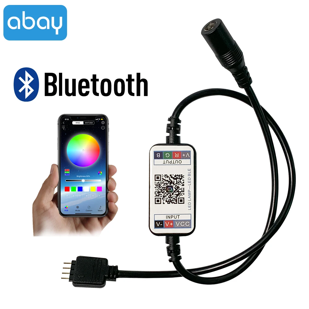 

Bluetooth RGBW Controller Phone App Control DC5-24V LED Strip Bluetooth Remotes For SMD 3528 5050 LED Strip