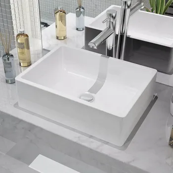 

Washbasin Ceramic Basin Sinks Above Counter Wash Basin Home Bathroom Furniture Vessel Sink Square Wash Basin