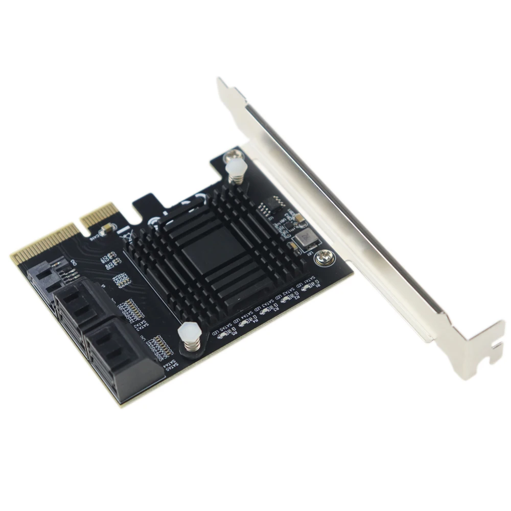 PCI Express 3,0x4-5 портов SATA III 6 Гбит/с, плата расширения, поддержка порта, мультипликатор для HDD SSD с 5x кабелями для передачи данных