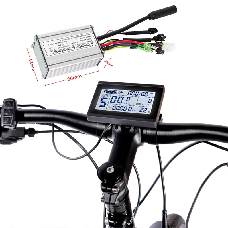 Kit Controller KT Per Bicicletta Elettrica, Pannello Display LCD3 36V 48V 350W Controller 17A Pedalata Assistita Set Acceleratore A Pollice Sensore Per La Modifica Della Bicicletta Elettrica - Foto 3