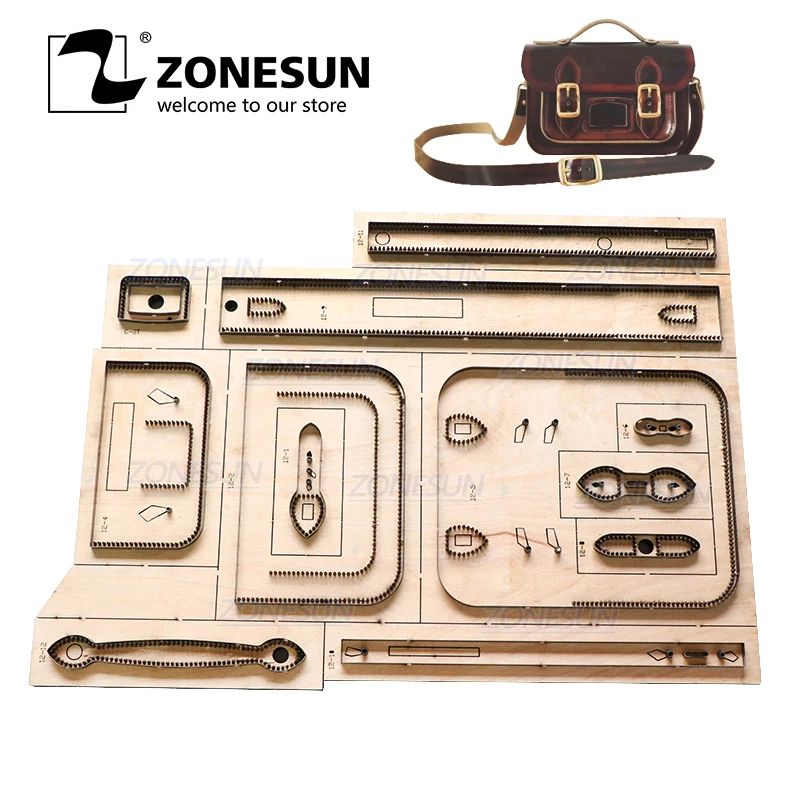

ZONESUN Shoulder Bag Leather Cutting Die Custom Cross-body bag Punching Tool Bag Steel Rule Die Small Wallet Cutter Die Cuts