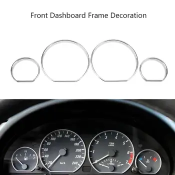 

4pcs Car Front Dashboard Decoration Frame Dial Ring Trim Car Styling Auto Front Cover for BMW E46 Car Replacement Part Accessory