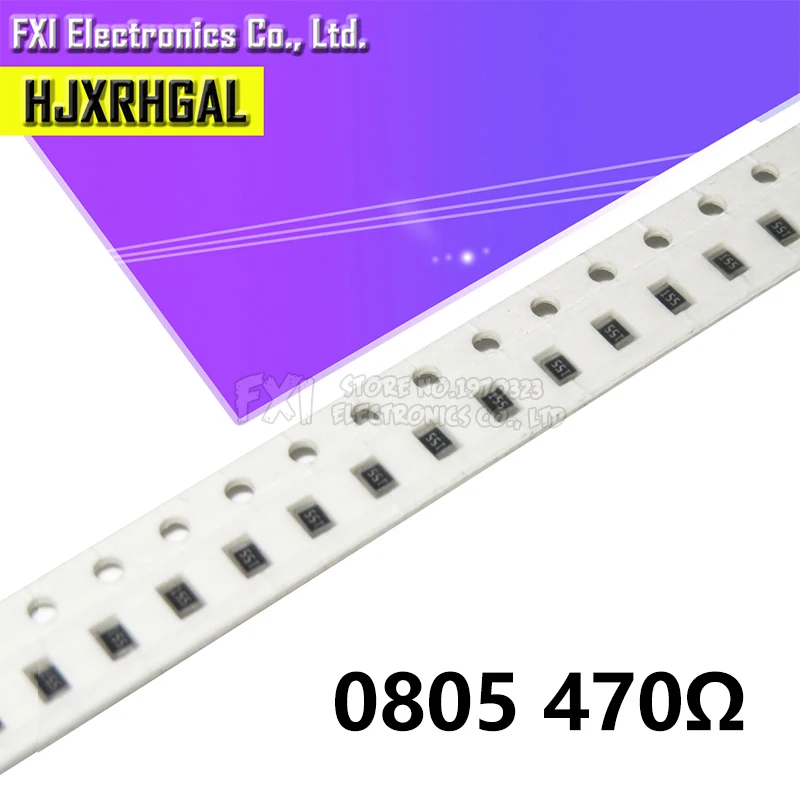 

300 шт. 0805-470R 0805 SMD резистор 470 Ом 1/8 Вт 470R 471 Новый оригинальный