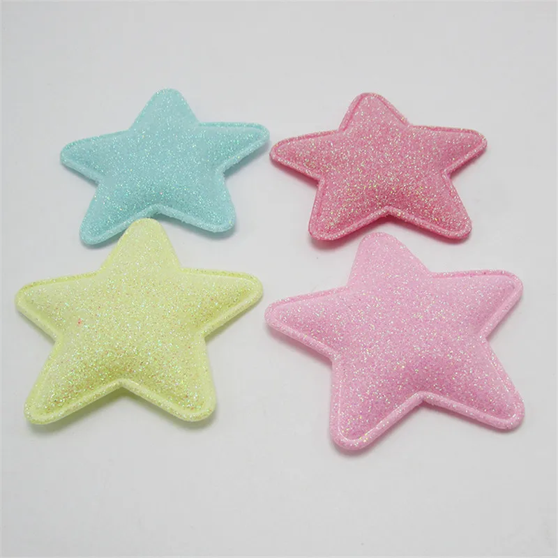Mixed-color star 10-50 шт 6,5 см конфеты блестки Звезды Мягкие Аппликация DIY ремесло sulates дети шпилька аксессуары Artesanato материал тиснение - Цвет: Mixed-color star