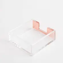 Прозрачная квадратная коробка для заметок, держатель для карт, органайзер, канцелярские принадлежности N0HC