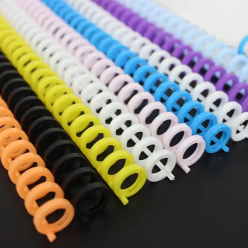 50Pcs 46 Hole Spiral Loose Leaf Binding Ring Coil Notebook Binder