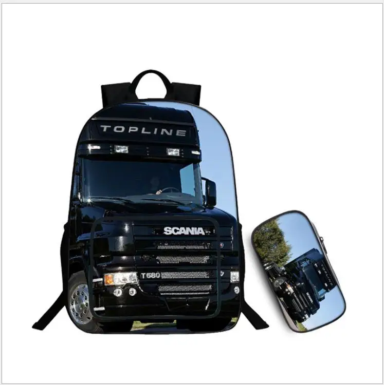 as pictures Школьный рюкзак Scania для студентов, школьные сумки с 3D принтом для подростков, мужские школьные рюкзаки большой емкости, модные рюкзаки Mochila - Цвет: as pictures