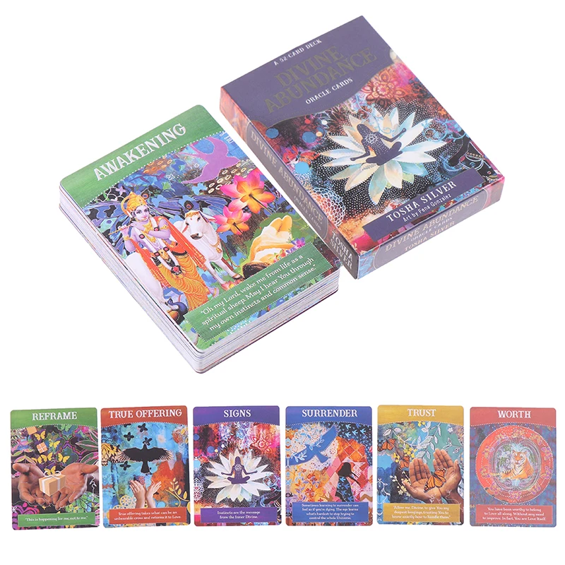 Divine Abundance Oracle Deck English Explanation Oracle Tarot Card For  Divination Fate Beginners Tarot Deck Board Game For Adult - Expression   Emotion - AliExpress