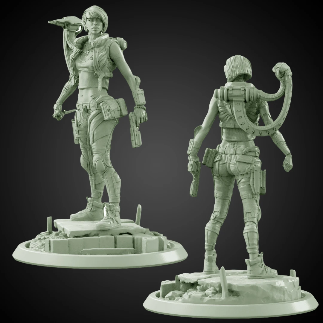1/24 Resin Figure Model Kit Warrior Barbarian Demon Bounty Hunter Unpainted 