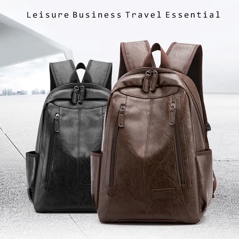 

2020 Hot! Women fashion backpack male travel backpack mochilas school mens leather business bag large laptop shopping travel bag