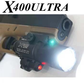 

Tactical X400U X400 Ultra Weapon Light Red Laser Pointer Softair Flashlight Airsoft Arma Military Hunting Glock Pistol Gun Light