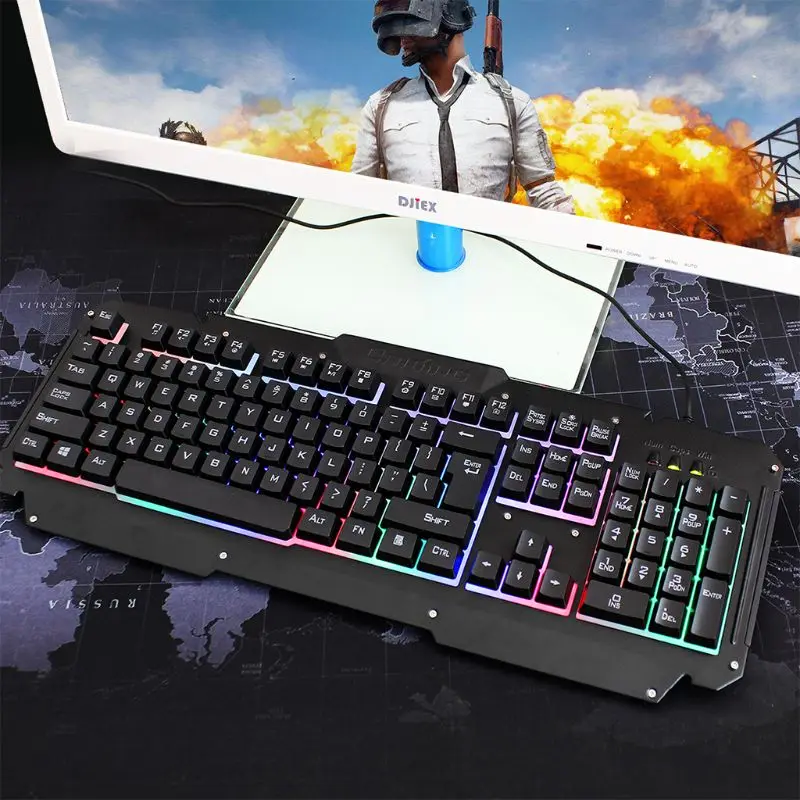 

USB Wired Backlit Gaming Keyboard Mechanical Keyboard for Computer PC Laptop Game Player Equipment Accessories
