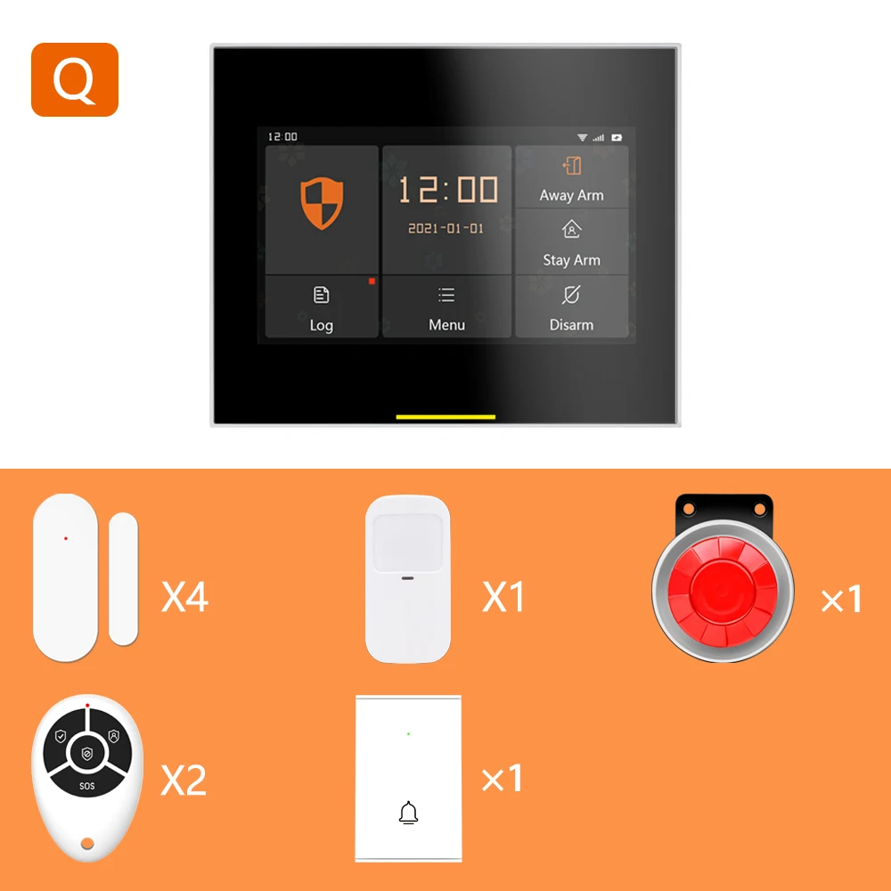 Staniot 433MHz Wireless Wifi 4G Smart Home Security Alarm System Kits For Garage and Residential Support Tuya and Samrtlife APP elderly emergency button Alarms & Sensors