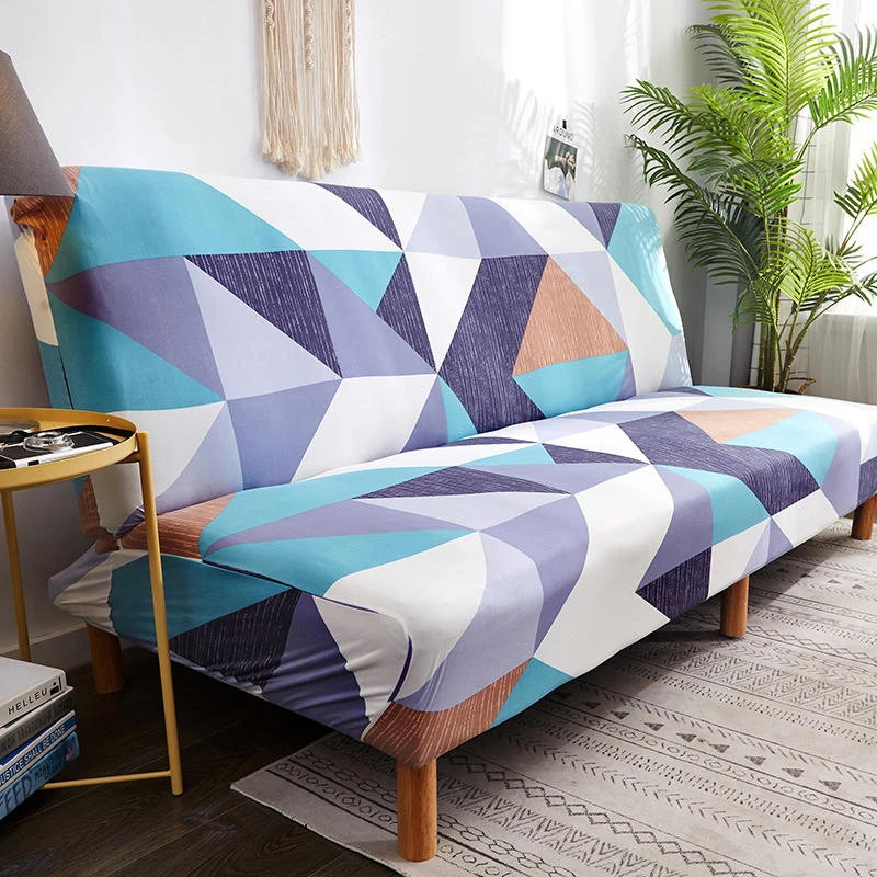  Geometric All-inclusive Folding Sofa Bed Cover Tight Wrap Sofa Rekbare Kaft Couch Cover Without Arm