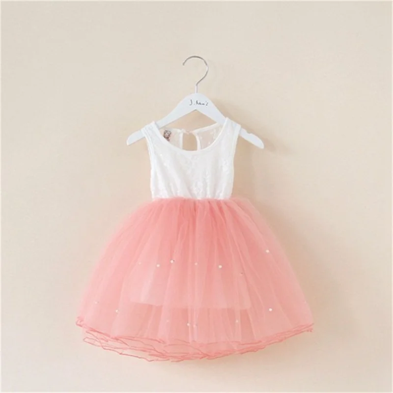 Платье принцессы для девочек Детские платья на бретельках для девочек, детские платья со звездами, платье-пачка для малышей Летние Детские платья для девочек - Цвет: Pink2
