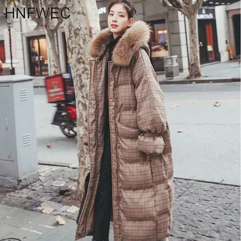 

Thick Bat Sleeve Solid Hooded Loose Plus Size Big Hair Collar Leisure Fashion Down Jacket 2019 Winter New Cotton Coat L193