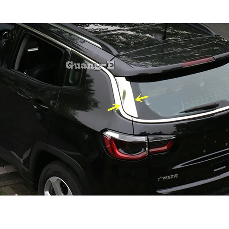 Для Jeep Compass 2017 2018 2019 2020 детектор покрытия автомобиля АБС-хром задний спойлер