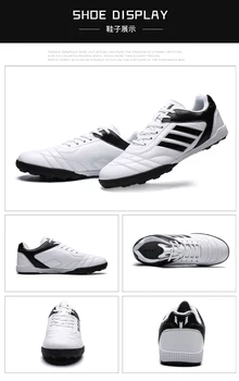 

2019 New Adults Men's Outdoor Soccer Cleats Shoes High Top TF/FG Football Boots Training Sports Sneakers Shoes Plus Size 31-44