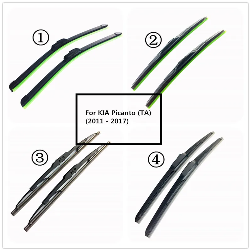 LUYA Four kinds of Wiper Blade Car windshield wiper For KIA Picanto (TA) (2011 - 2017) size:22&quot &amp16&quot | Автомобили и