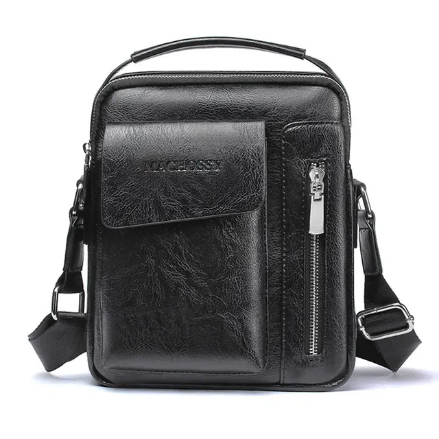 Casual Men Shoulder Bag Vintage Crossbody Bags High Quality Male Bag PU Leather Handbag Capacity Men Messenger Bags Tote Bag Better Black2