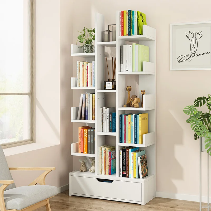

Creative Bookshelf Bookcase Simple Living Room Storage Shelf Table Student Household Floor Economical Simplicity Small Bookshelf