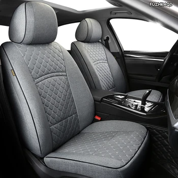 

FUZHKAQI Custom FLAX car seat covers set For Porsche Cayman Macan panamera Cayenne Boxster Automobiles Seat Covers car seats