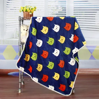 

Flannel blanket cartoon cat and dog coral fleece baby air conditioning blanket gift wholesale b11
