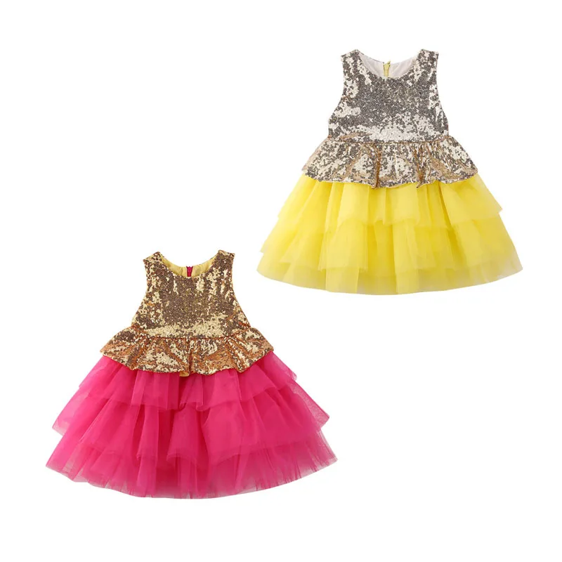 Focusnorm/Детское платье принцессы для маленьких девочек от 1 до 4 лет кружевное платье-пачка без рукавов для свадебной вечеринки, подружки невесты